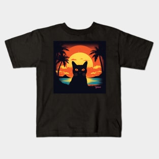 Retro Cat Shirt Kids T-Shirt